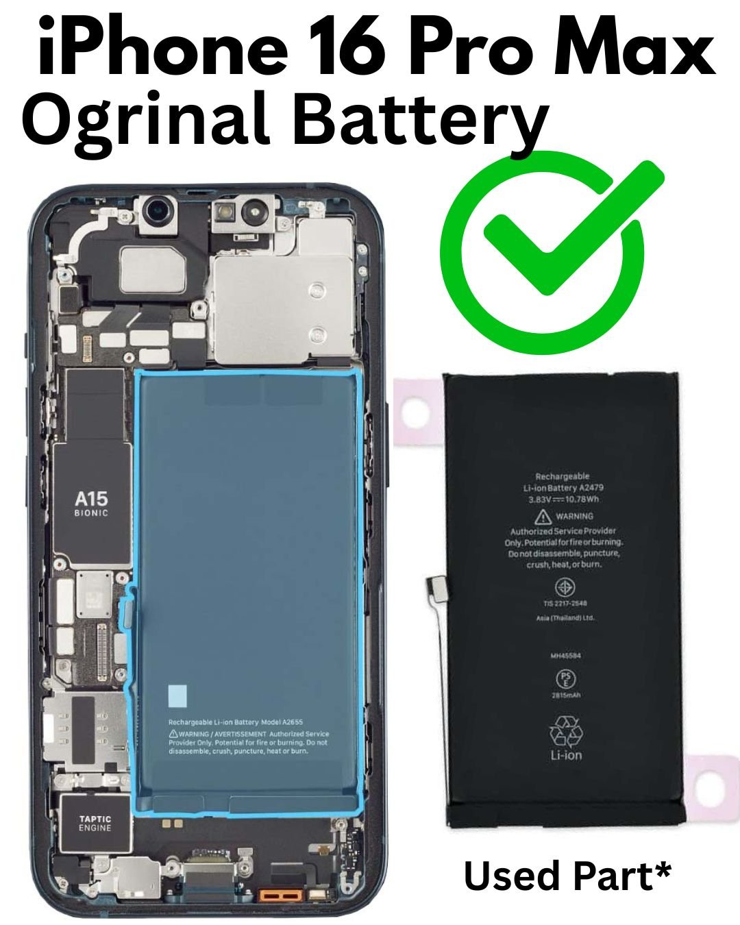 iphone 16 Pro Max Orginal Battery